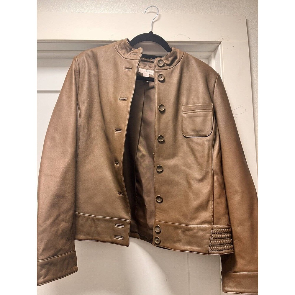 CHARTER CLUB LEATHER JACKET SIZE 12